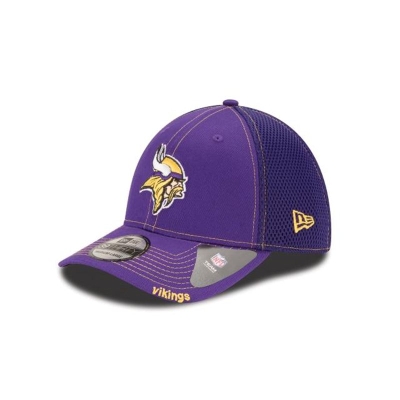 Purple Minnesota Vikings Hat - New Era NFL Neo 39THIRTY Stretch Fit Caps USA2065741